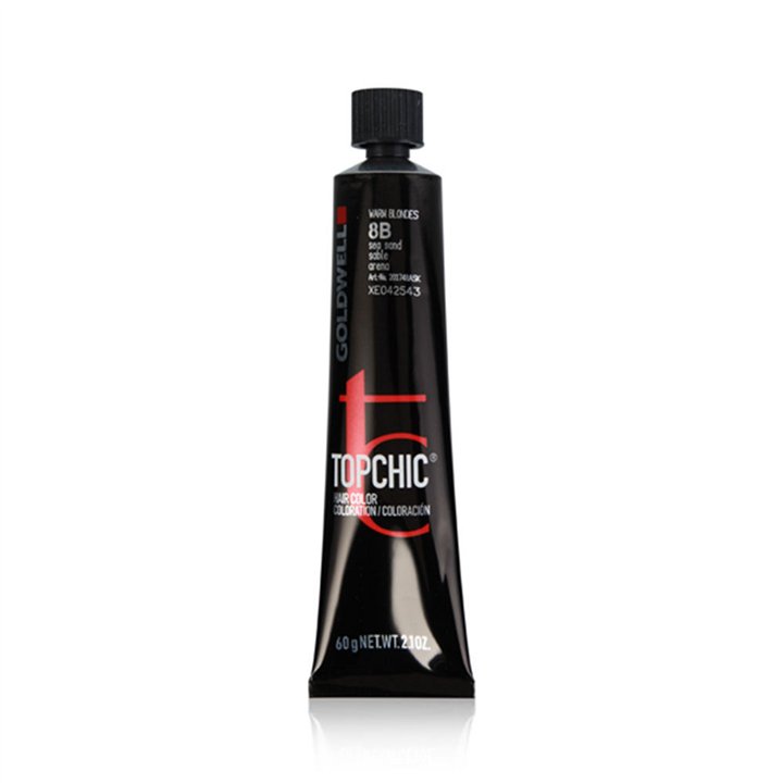 Goldwell, TopChic, Permanent Hair Dye, 8B Light Blonde Beige, 60 ml - Teknashop Ltd