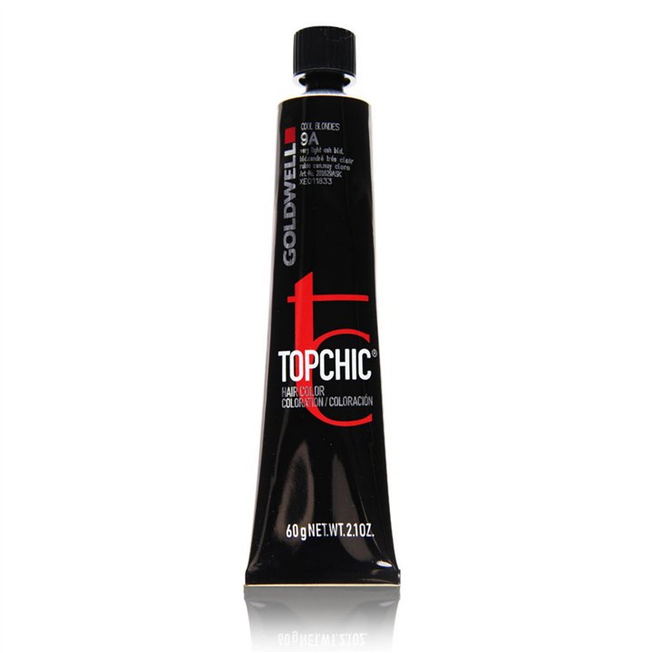 Goldwell, TopChic, Permanent Hair Dye, 9A Very Light Ash Blonde, 60 ml - Teknashop Ltd