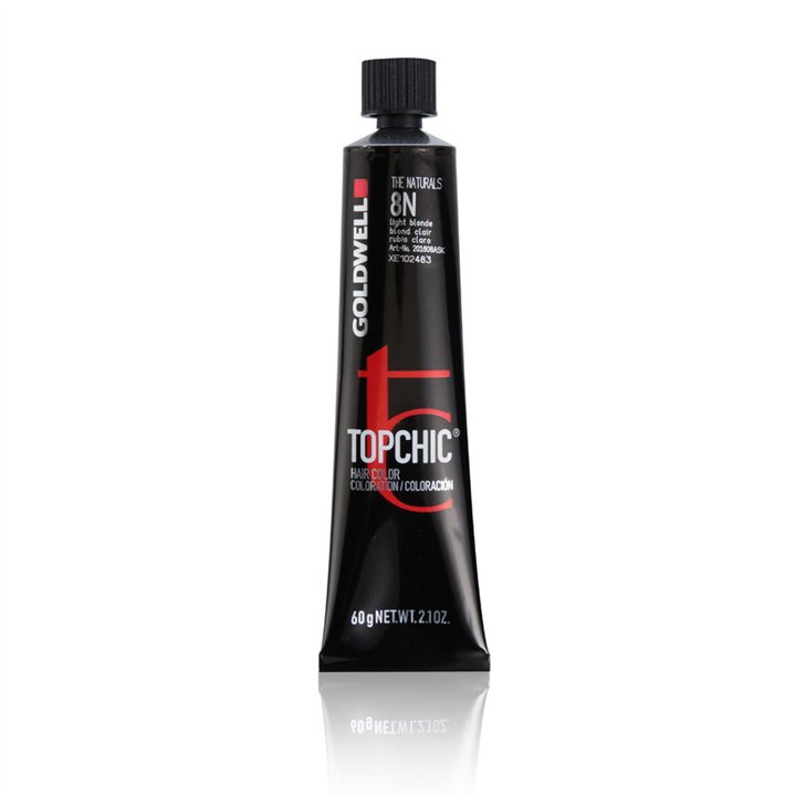 Goldwell, TopChic, Permanent Hair Dye, 8N Light Blonde, 60 ml - Teknashop Ltd