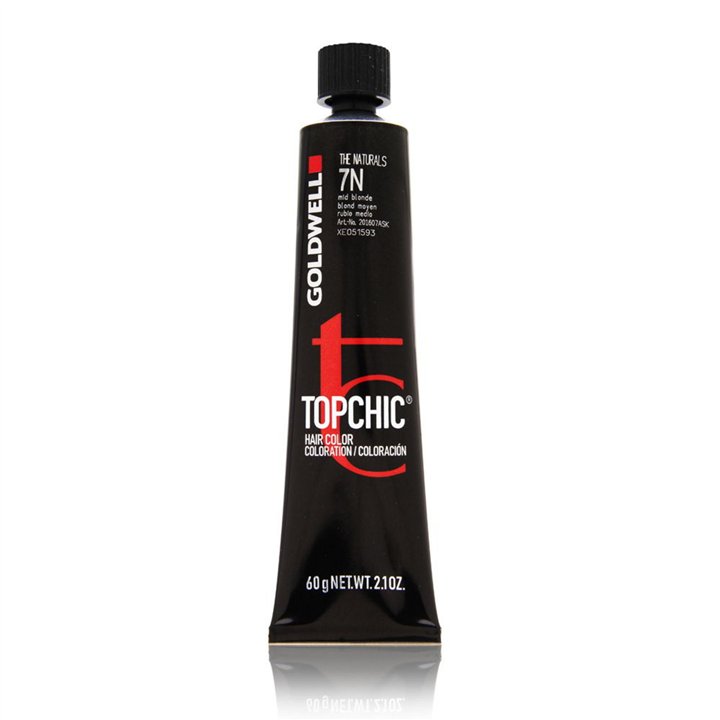 Goldwell, TopChic, Permanent Hair Dye, 7N Medium Blonde, 60 ml - Teknashop Ltd