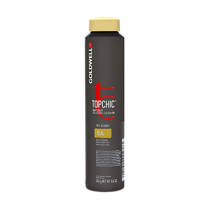 Goldwell, TopChic, Permanent Hair Dye, 8A Light Ash Blonde, 250 ml - Teknashop Ltd