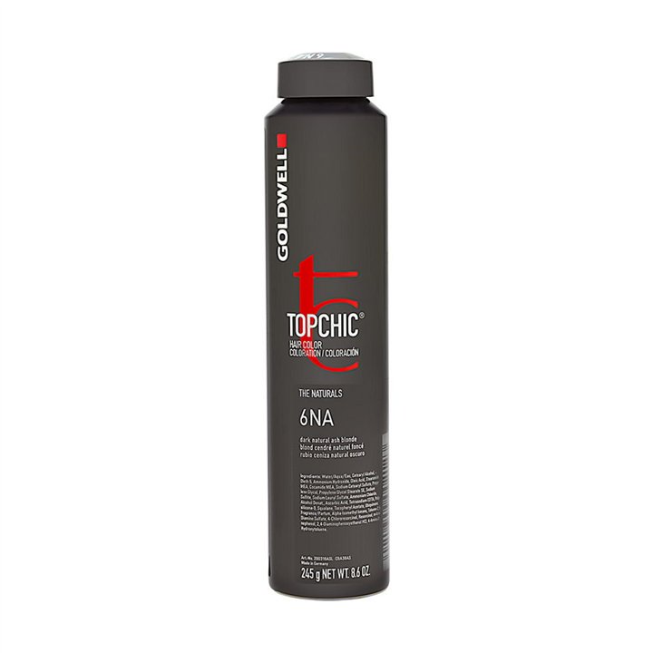 Goldwell, TopChic, Permanent Hair Dye, 6NA Dark Natural Ash Blonde, 250 ml - Teknashop Ltd