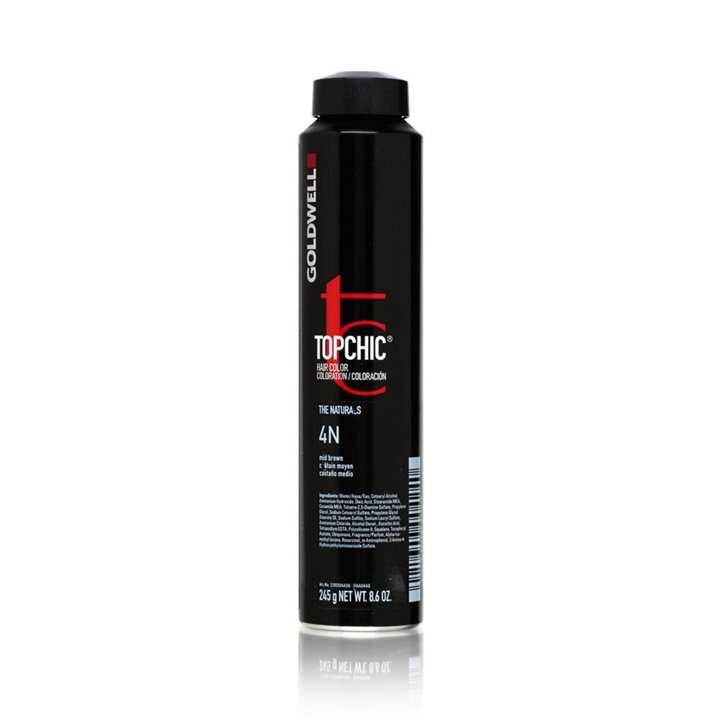 Goldwell, TopChic, Permanent Hair Dye, 4N Middle Brown, 250 ml - Teknashop Ltd