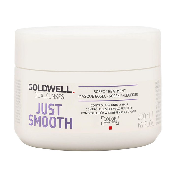 Goldwell, Just Smooth, Hair Treatment Cream Mask, 60 Sec Treatment, Weekly, 200 ml - Teknashop Ltd
