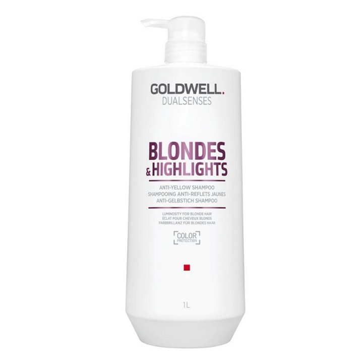 Goldwell, Dualsenses Blondes & Highlights, Post Colour Shampoo, Anti-Yellow, 1000 ml - Teknashop Ltd