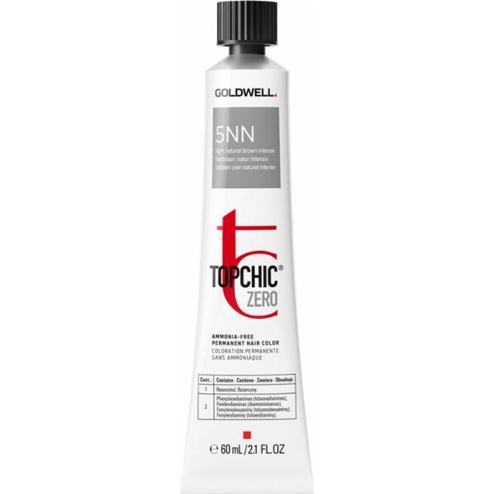 Goldwell, TopChic Zero, Permanent Hair Dye, 5NN Light Brown Extra, 60 ml - Teknashop Ltd