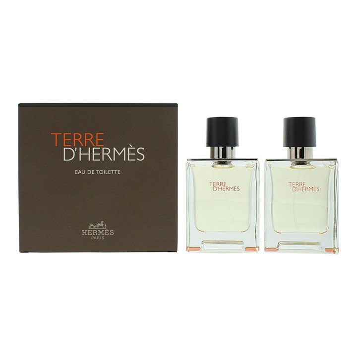 Set Duo, Hermes, Terre d'Hermes, Eau De Toilette, For Men, 2 pcs, 50 ml - Teknashop Ltd