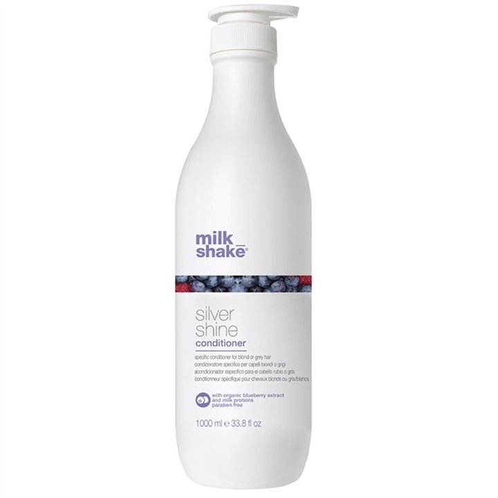 Milk Shake, Silver Shine, Paraben-Free, Hair Conditioner, For Neutralisation Of Yellow Tones, 1000 ml - Teknashop Ltd