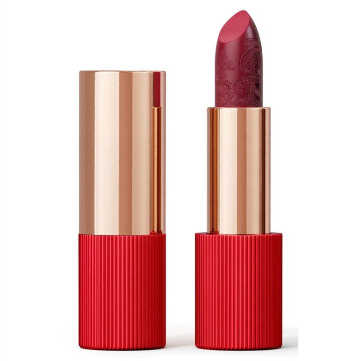 La Perla, Matte Silk, Matte Silk, Cream Lipstick, 107, Cherry Red, 3.5 g *Tester - Teknashop Ltd
