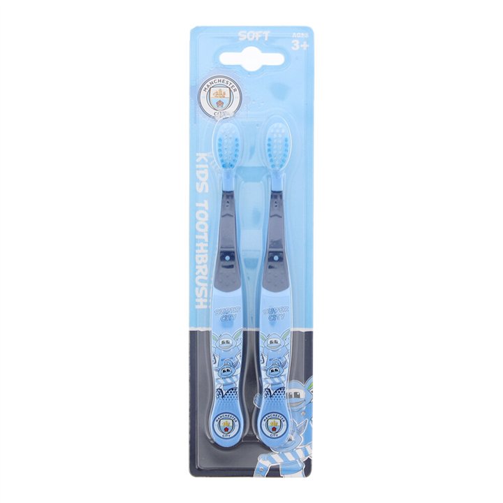 Set Duo, Epl, Manchester City, Toothbrush, Blue, 2 pcs - Teknashop Ltd