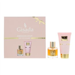 Set Gisada: Ambassadora, Eau De Parfum, For Women, 50 ml + Ambassador, Cleansing, Shower Gel, All Over Body, All Skin Types, 100