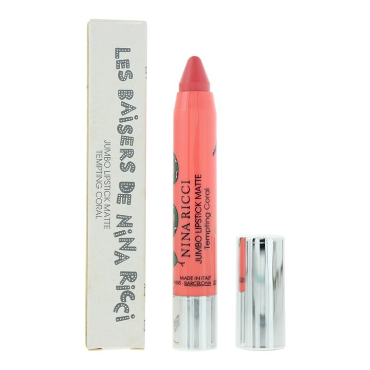 Nina Ricci, Jumbo Lipstick Matte, Matte, Cream Lipstick, Tempting Coral, 2.5 g - Teknashop Ltd