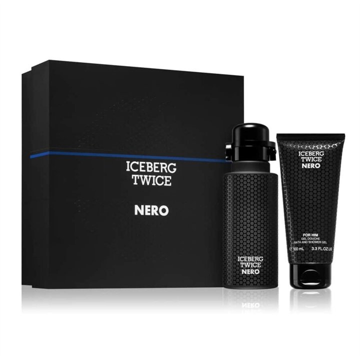 Set Iceberg: Twice Nero, Eau De Toilette, For Men, 125 ml + Twice Nero, Shower Gel, All Over The Body, 100 ml - Teknashop Ltd