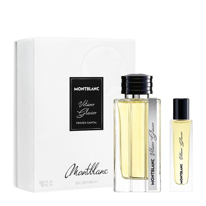 Set Montblanc: Vetiver Glacier, Eau De Parfum, For Men, 125 ml + Vetiver Glacier, Eau De Parfum, For Men, 15 ml - Teknashop Ltd