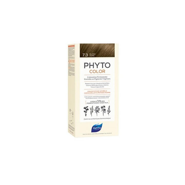 Phyto, Color, Permanent Hair Dye, 7.3 Golden BLonde, 100 ml - Teknashop Ltd