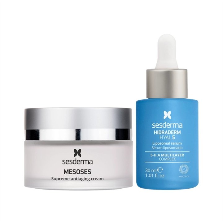 Set Sesderma: Mesoses, Anti Aging, Cream, For Face, 50 ml + Hydraderm Hyal 5, Ultra Hydrating, Serum, For Face, 30 ml - Teknasho