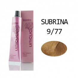 Subrina Professional, Unique, Permanent Hair Dye, 9/77 Very Light Blond - Intense Chestnut, 100 ml - Teknashop Ltd