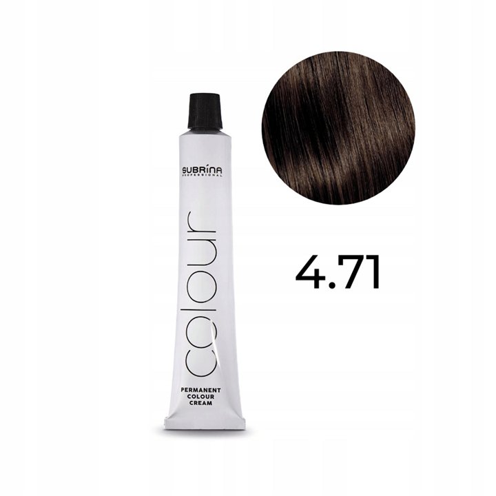 Subrina Professional, Essential Colour, Permanent Hair Dye, 4.71 Medium Brown, 100 ml - Teknashop Ltd
