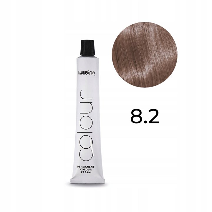 Subrina Professional, Permanent Colour, Permanent Hair Dye, 8/2 Light Pearl Blonde, 100 ml - Teknashop Ltd