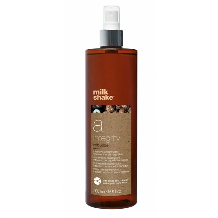 Milk Shake, Integrity Reconstruction System Rebuilder No.A, Hyaluronic Acid, Hair Lotion Treatment, For Repairing, 500 ml - Tekn