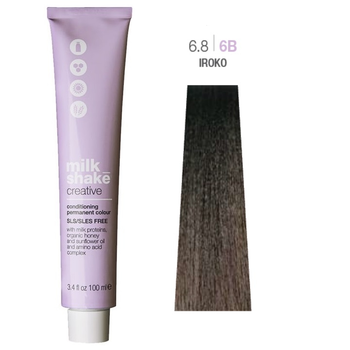 Milk Shake, Creative, SLS/SLES-Free, Permanent Hair Dye, 6.86B Iroko, 100 ml - Teknashop Ltd