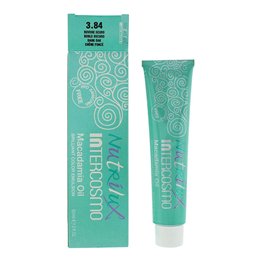 Intercosmo, Nutrilux, Macadamia Oil, Permanent Hair Dye, 3.84 Dark Oak, 60 ml - Teknashop Ltd