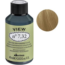 Davines, View, Demi-Permanent Hair Dye, 7.32 , 60 ml - Teknashop Ltd