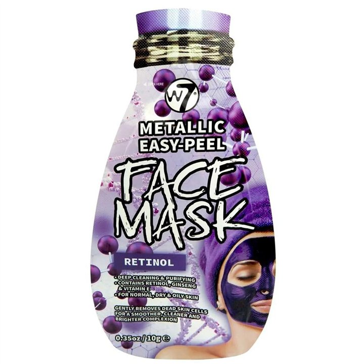 W7, Metallic Easy-Peel Retinol, Peel-Off Mask, Face, 10 g - Teknashop Ltd