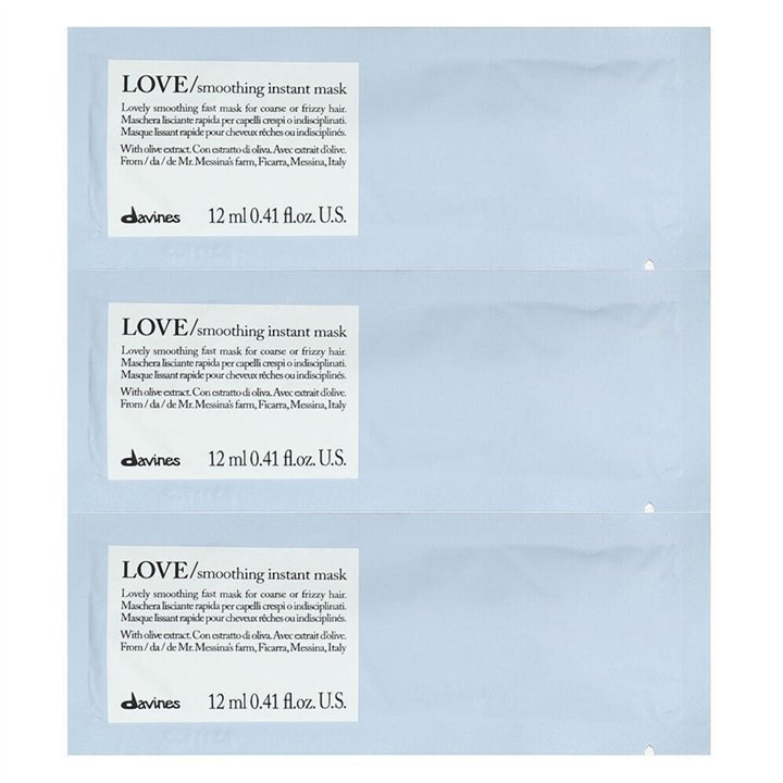 Davines, Love Smoothing, Hair Treatment Cream Mask, 12 pcs, 12 ml - Teknashop Ltd