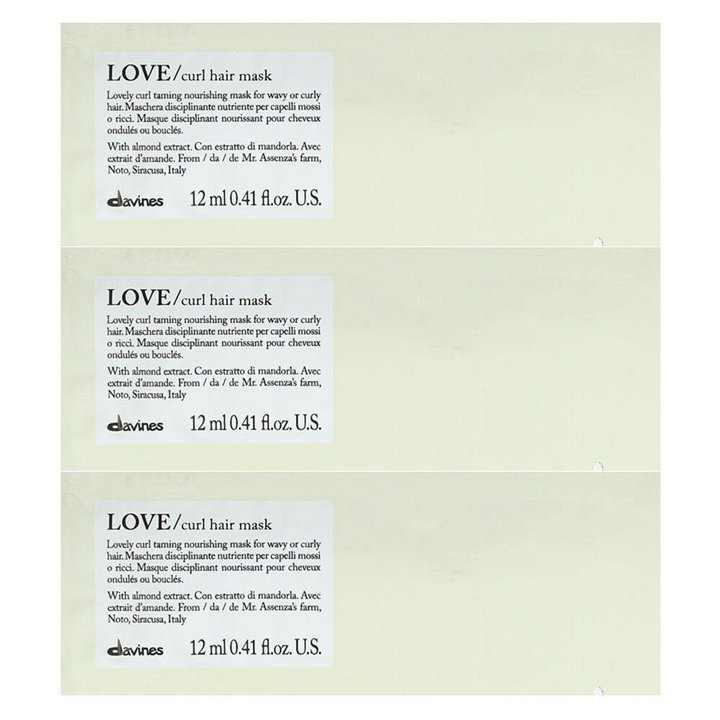 Davines, Love, Hair Treatment Cream Mask, 12 pcs, 12 ml - Teknashop Ltd