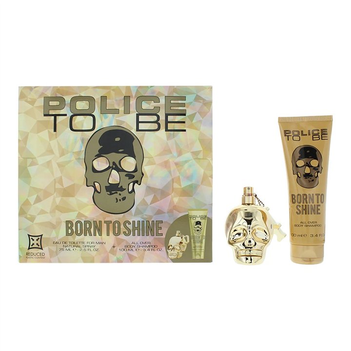 Set Police: To Be Born To Shine, Eau De Toilette, For Men, 75 ml + To Be Born To Shine, Shower Gel & Shampoo 2-In-1, 100 ml - Te