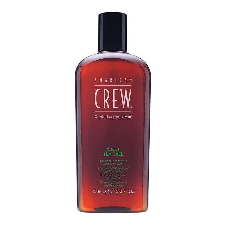 American Crew, 3-In-1 Tea Tree, Tea Tree Oil, Hair Shampoo, Conditioner & Shower Gel 3-In-1, For Moisturizing, 450 ml - Teknasho