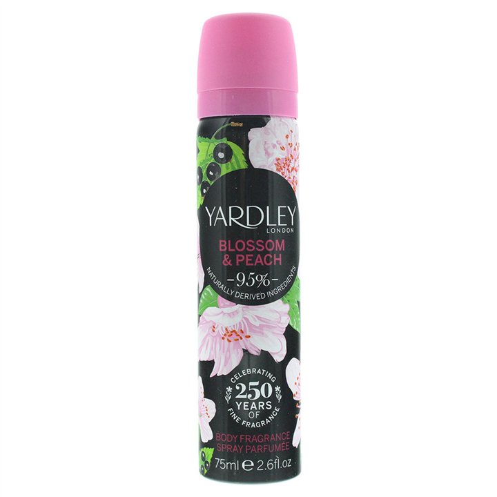 Yardley, Blossom and Peach, Scented Spray, For Women, 75 ml - Teknashop Ltd