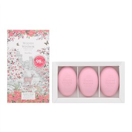 Set Trio, Woods Of Windsor, True Rose, Moisturizing, Massage Soap Bar, Palm Oil, 3 pcs, 60 g - Teknashop Ltd