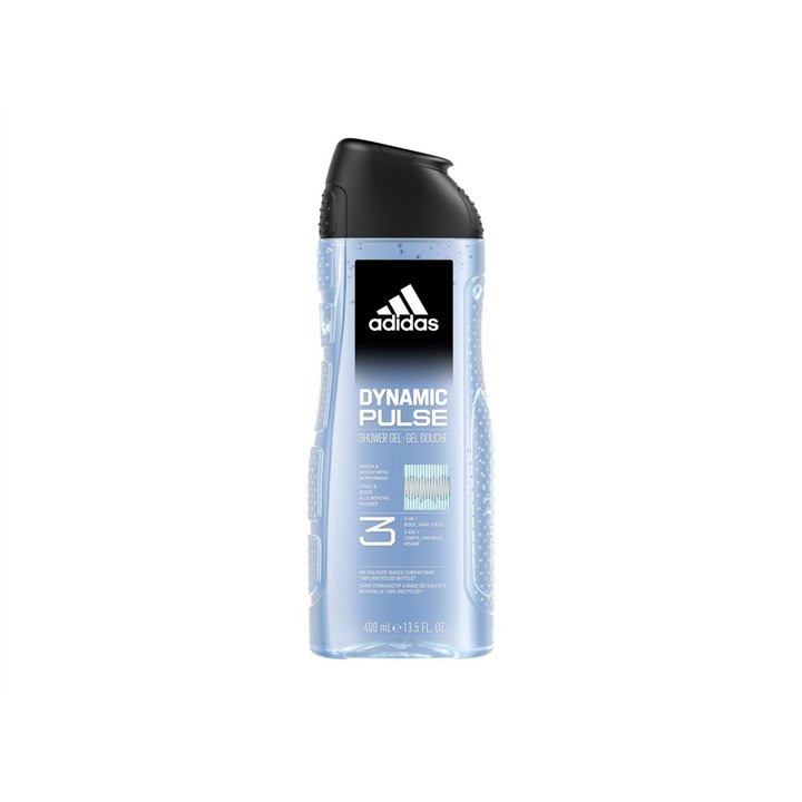 Adidas, Dynamic Pulse, Refreshes, Shower Gel, Body, Face, Hair, All Skin Types, 400 ml - Teknashop Ltd