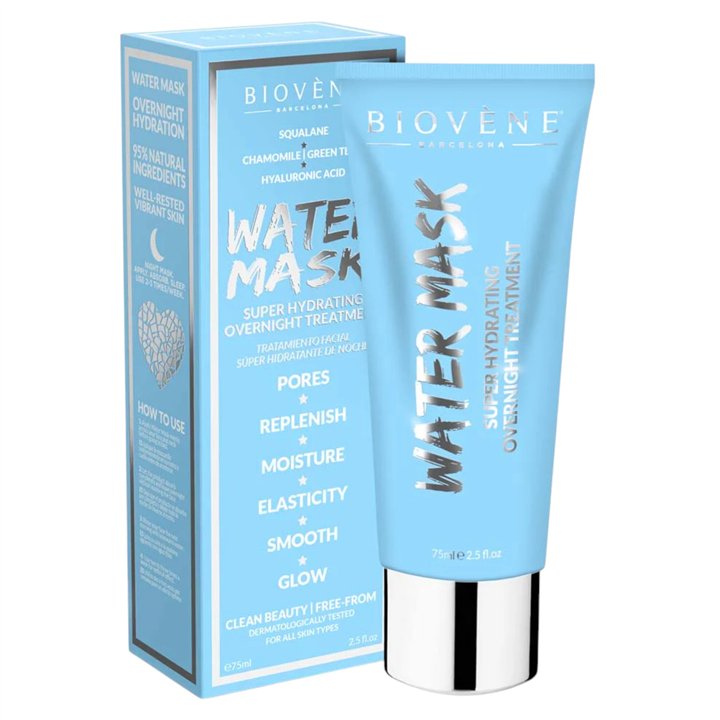 Biovene, Water Mask, Hydrating, Peel-Off Mask, Overnight, For Face, 75 ml - Teknashop Ltd
