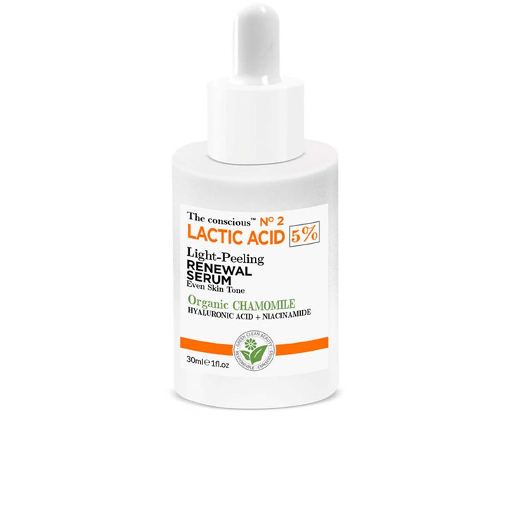 Biovene, The Conscious No.2, Lactic Acid, Peeling, Serum, For Face, 30 ml - Teknashop Ltd