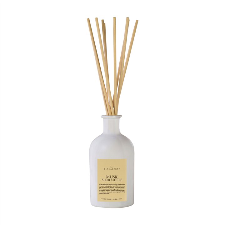 The Olphactory, Musk Silhouette, Fragrance Sticks, Musk, Aroma Reed Diffuser, 250 ml - Teknashop Ltd