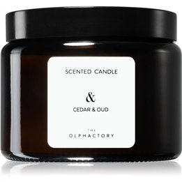 The Olphactory, Cedar & Oud, Scented Candle, 360 g - Teknashop Ltd