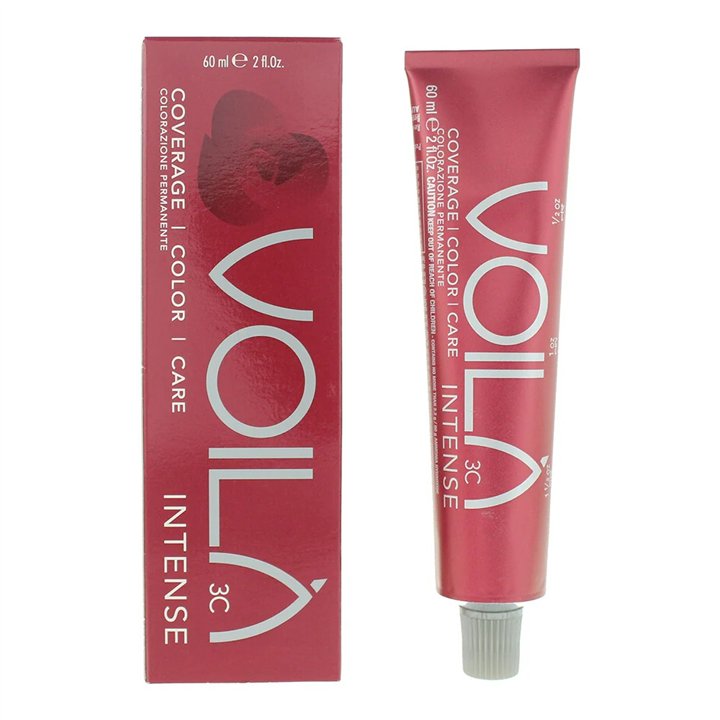 Intercosmo, Voila 3C Intense, Permanent Hair Dye, 3.00 Dark Mediterranean Brown, 60 ml - Teknashop Ltd
