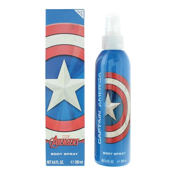Marvel, Captain America, Body Spray, 200 ml - Teknashop Ltd