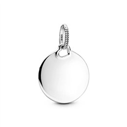 PANDORA JEWELRY Mod. ENGRAVABLE ROUND TAG DANGLE CHARM - WW.398610C00 - Teknashop Ltd