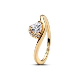 PANDORA JEWELRY Mod. WAVY HEART RING - WW.163660C01-56 - Teknashop Ltd