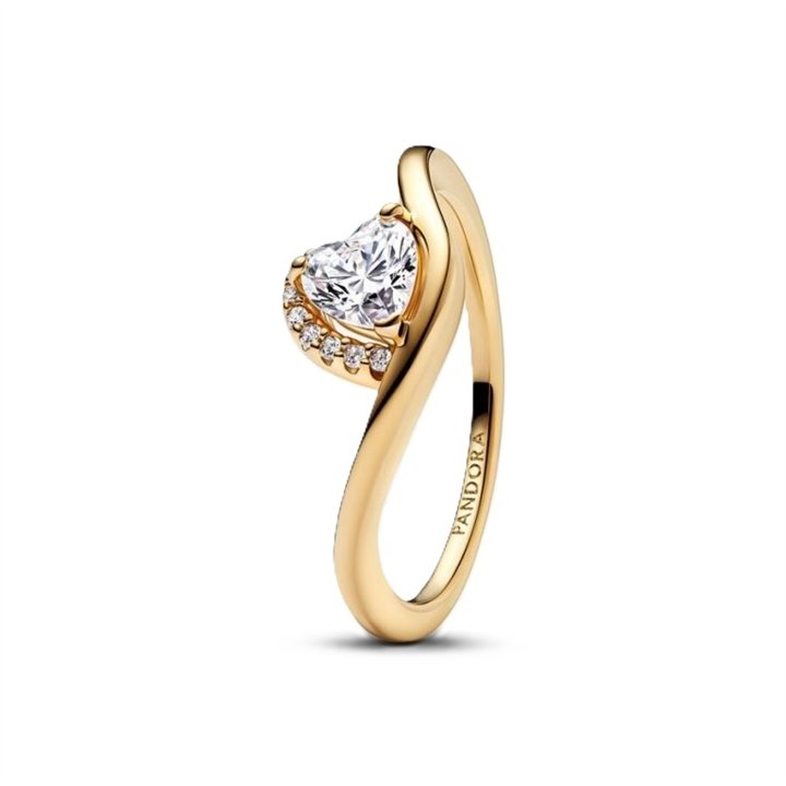 PANDORA JEWELRY Mod. WAVY HEART RING - WW.163660C01-56 - Teknashop Ltd