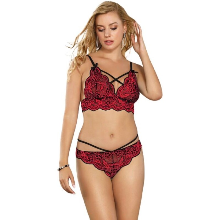 SUBBLIME - SET TWO PIECES SET LACE TOP AND PANTIES S/M - D-231072 - Teknashop Ltd