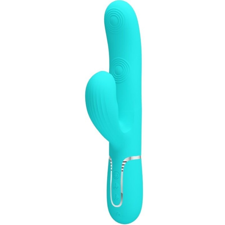 PRETTY LOVE - PERLITA MULTIFUNCTION 3 IN 1 G-SPOT VIBRATOR AQUA GREEN - D-238775 - Teknashop Ltd
