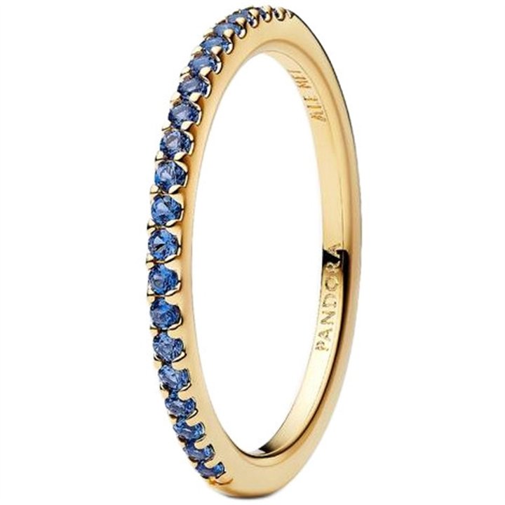 PANDORA JEWELRY Mod.SPARKLING BLUE HALF-ETERNITY RING - SIZE 56 - WW.162999C02-56 - Teknashop Ltd