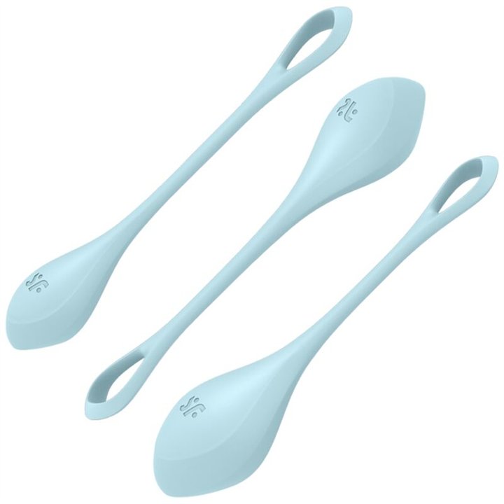 SATISFYER - YONI POWER 2 TRAINING SET BLUE - D-229993 - Teknashop Ltd