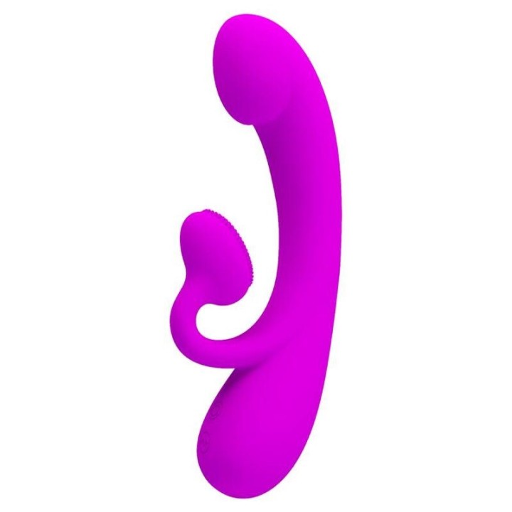 PRETTY LOVE - SINCERE SILICONE CLITORAL VIBRATOR AND SUCKER PURPLE - D-233400 - Teknashop Ltd