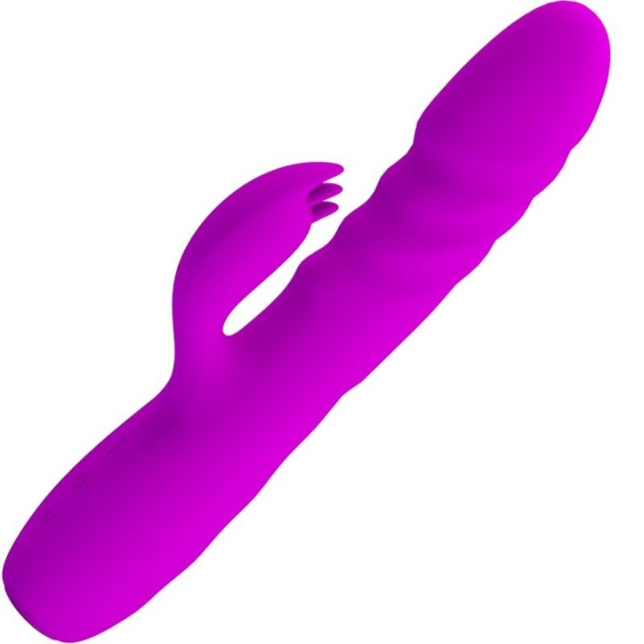 PRETTY LOVE - MELANIE PURPLE RECHARGEABLE RABBIT VIBRATOR - D-237388 - Teknashop Ltd